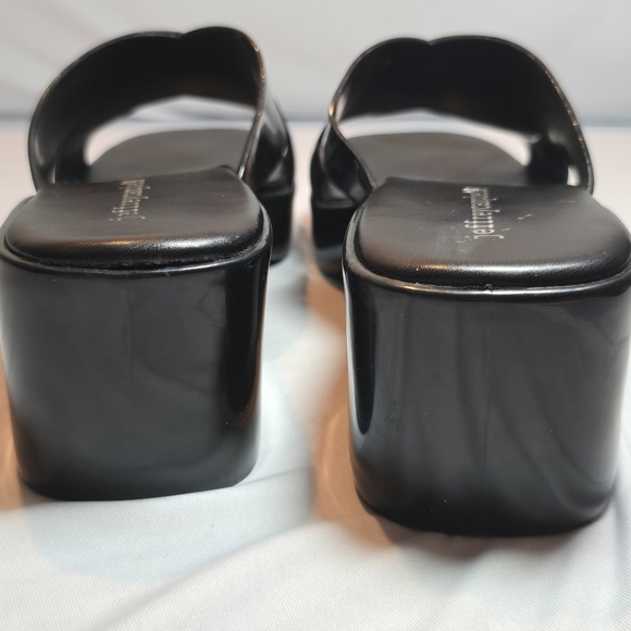 Jeffrey Campbell Black Bubblegum Block Heels Platform Rubber Plastic, Sz 7 - Picture 5 of 8